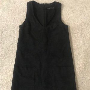 A&F Suede shift dress-Black xs tall